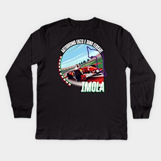 IMOLA, emilia romagna grand prix, ITALIAN GP, Autodromo Enzo e Dino Ferrari Kids Long Sleeve T-Shirt